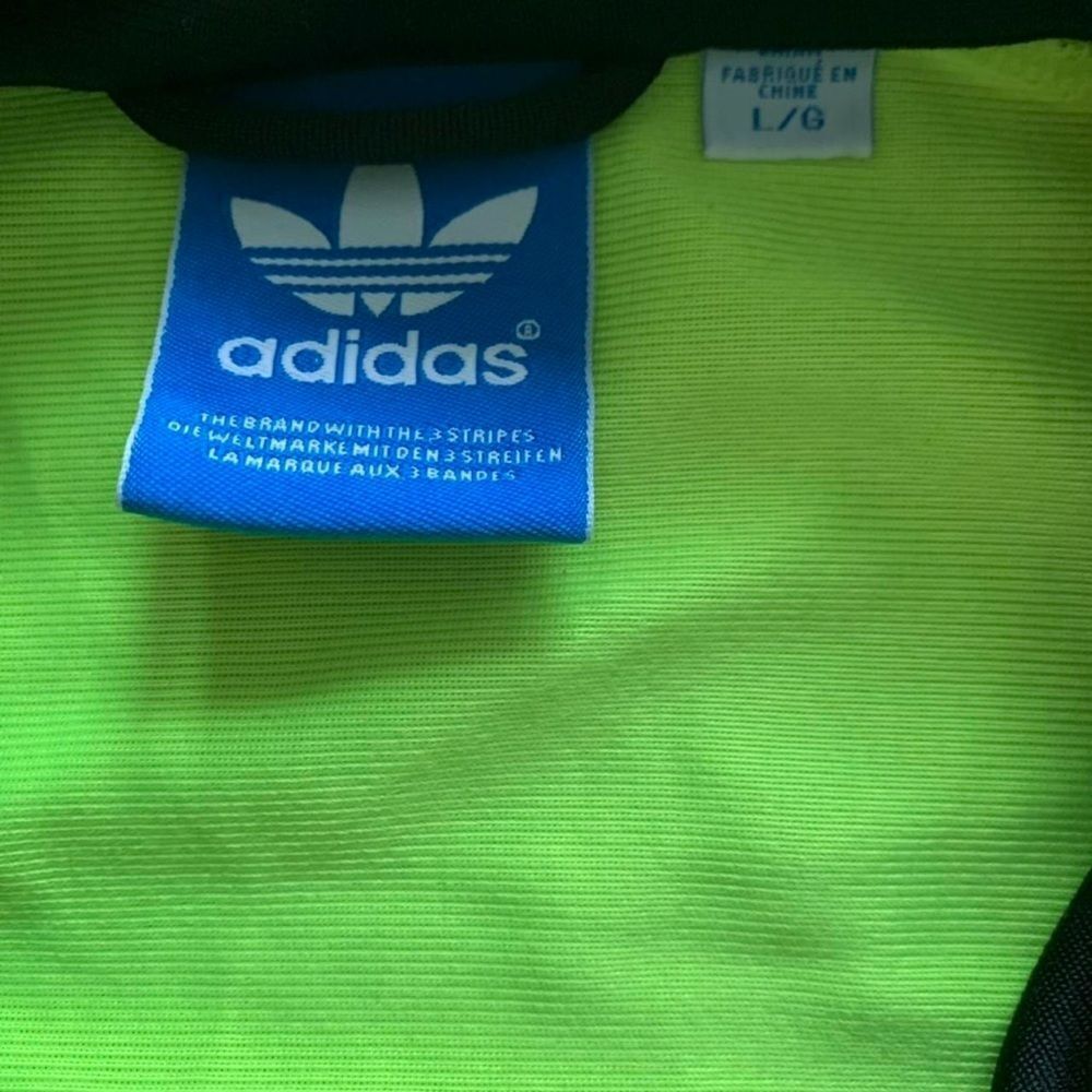 🚨Legit Old School throwback NEON zip up track jacket Adidas Alert 🚨 - Picture 4 of 4